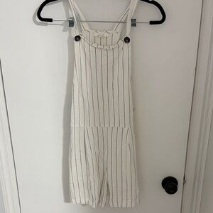 URBAN Romantics White Striped Jumpsuit